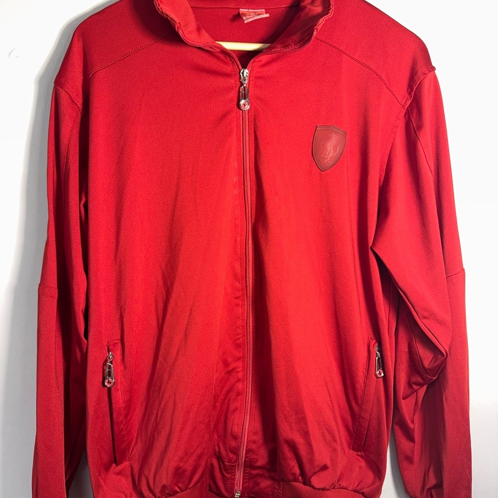 Ferrari Men's Vibrant Red Windbreaker Vintage‎ x Michael Shumacher